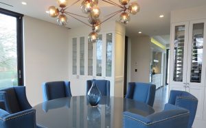 Glass table by Premier Custom lighting Vancouver table lights